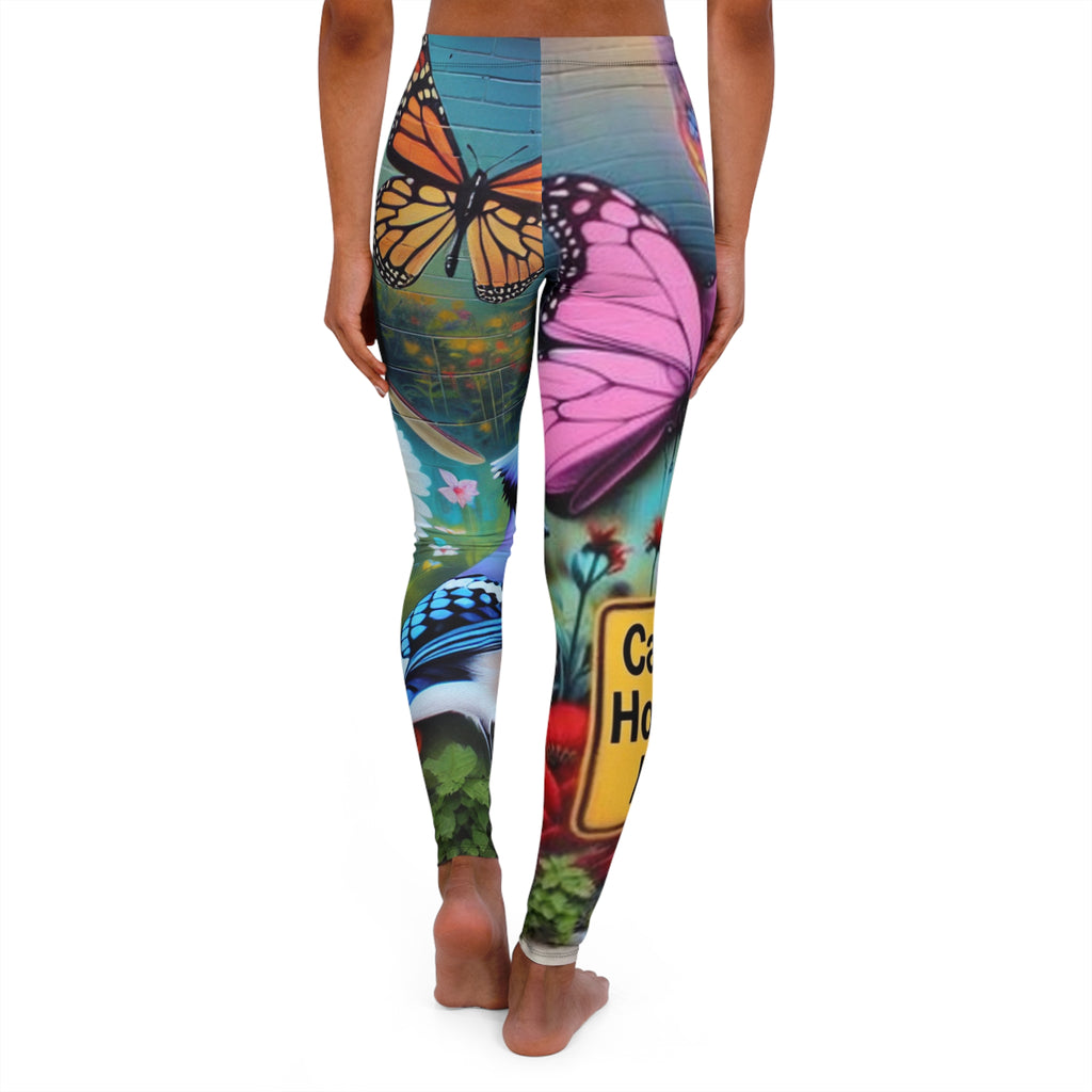 ”Caution- Hot Chick Inside “ logo leggings
