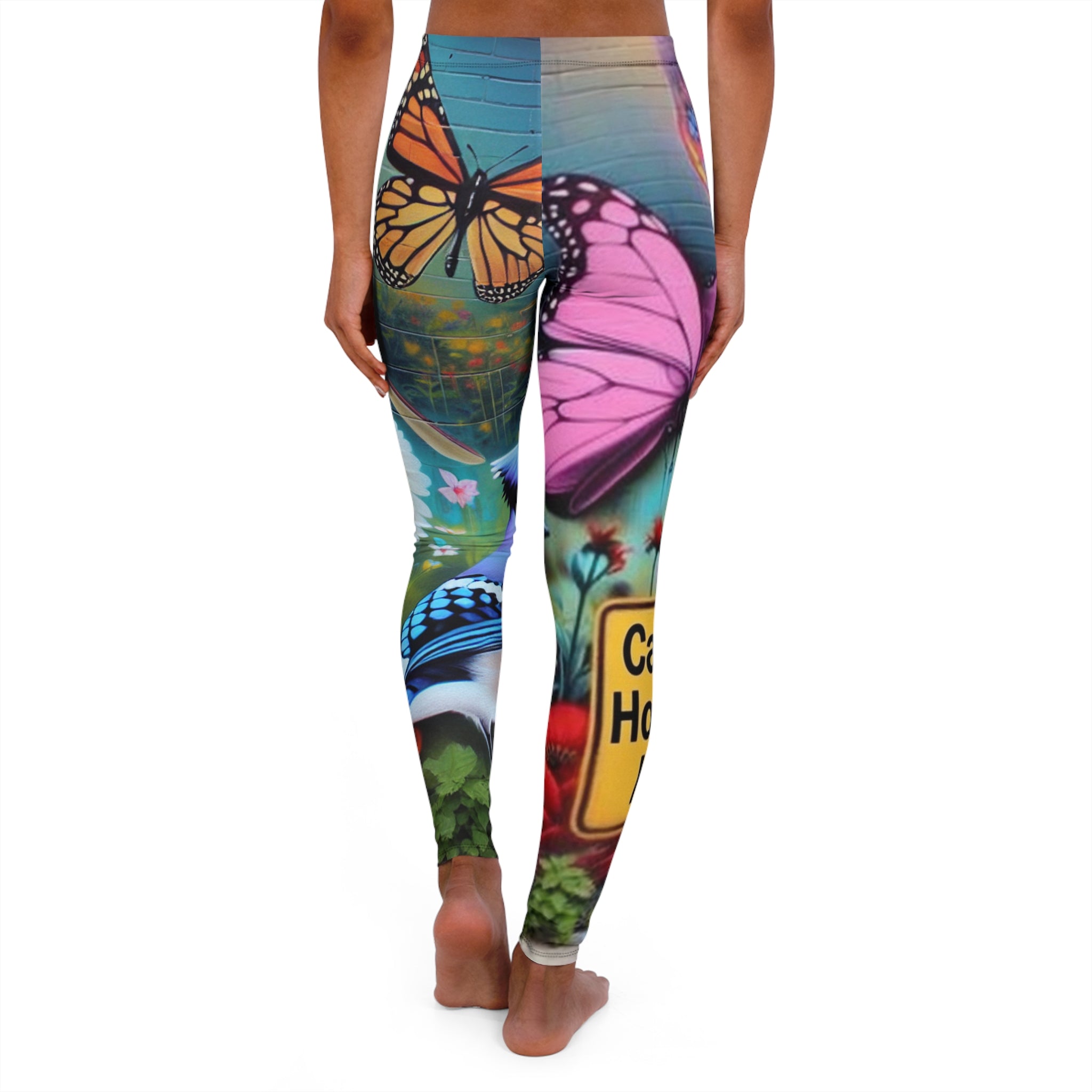 ”Caution- Hot Chick Inside “ logo leggings