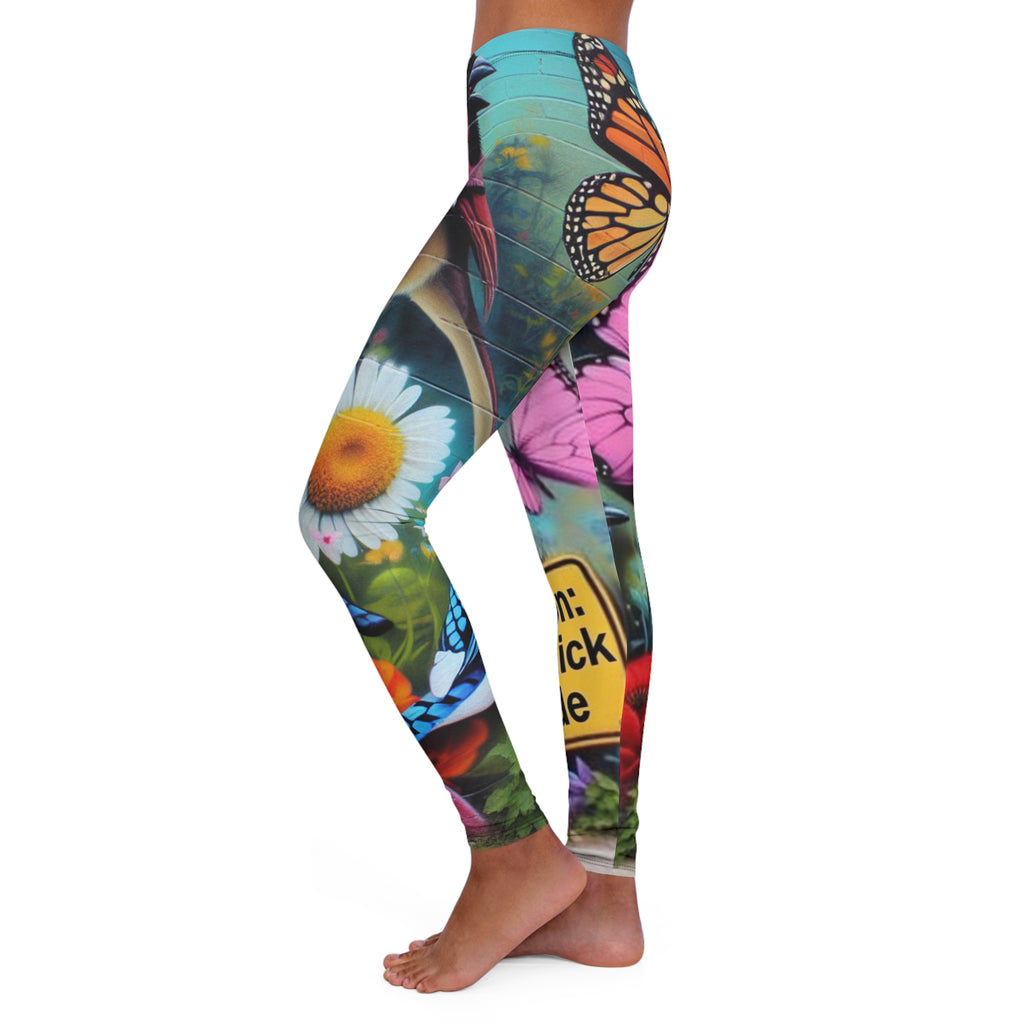 ”Caution- Hot Chick Inside “ logo leggings
