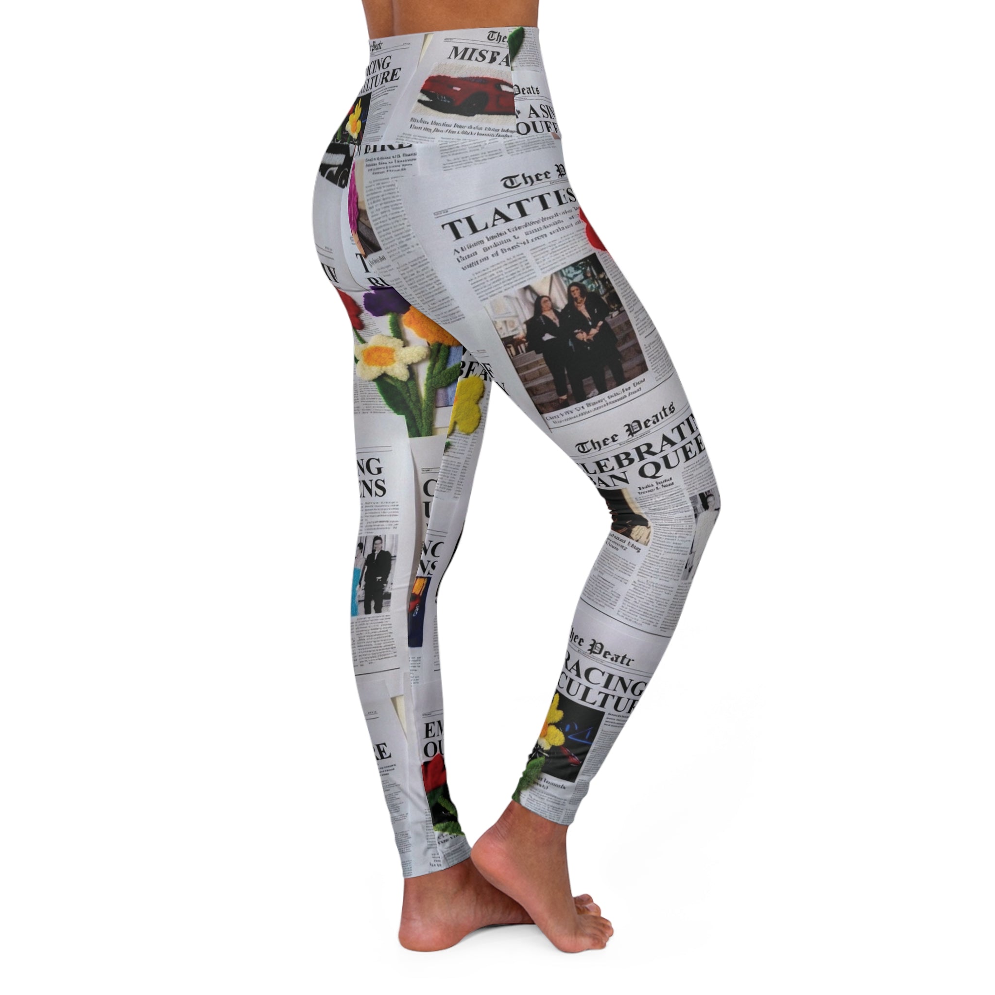 ” Urban Culture Vulture “ Newspaper Print Leggings
