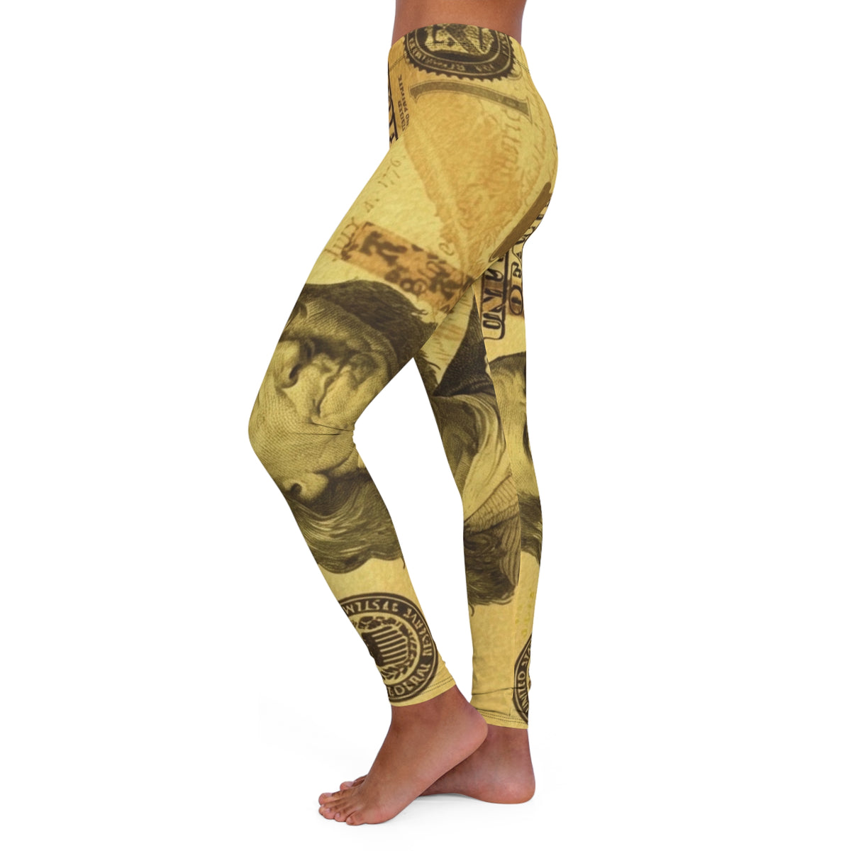 Money Print Leggings — Money Pattern  Leggings for Women