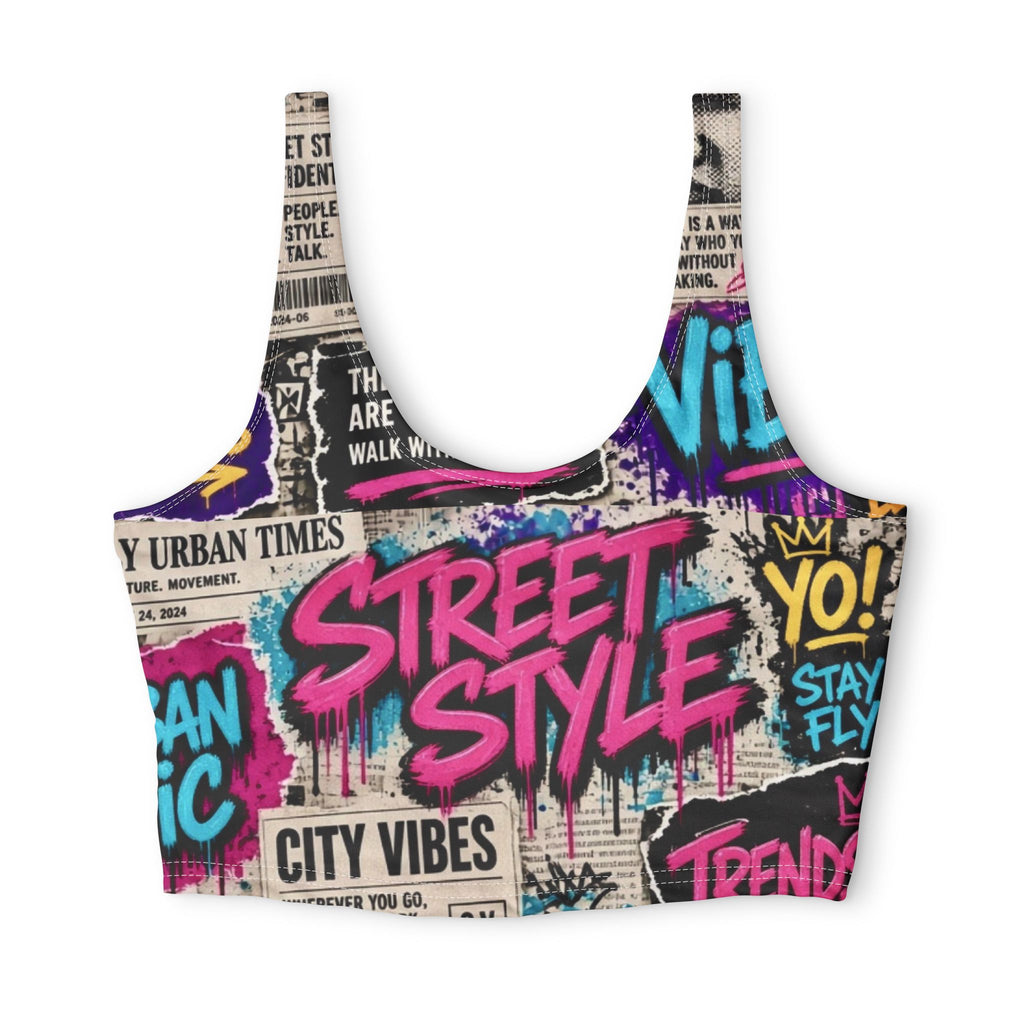 Graffiti City Vibes Sports Bra — Graffiti Hip-Hop Urban Vibes