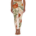 Floral Watercolor Leggings – Earth Tone Botanical Print Yoga & Everyday Leggings