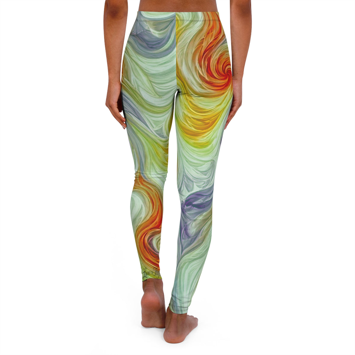 Swirl Watercolor Leggings — Colorful Marble Print Yoga & Everyday Leggings