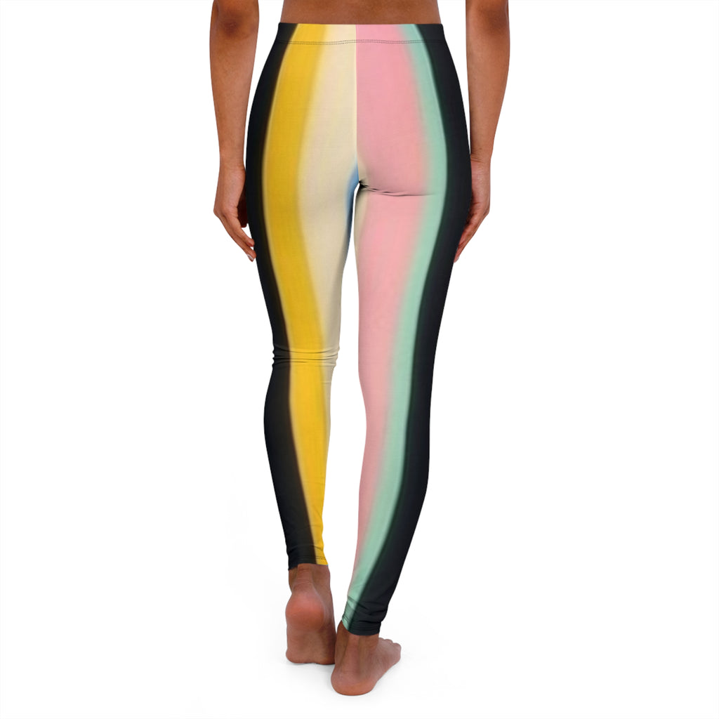 Pastel Ombre Leggings — Women’s Colorblock Spandex Yoga & Casual Leggings