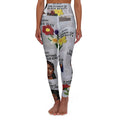 'The Power of Black Beauty' Newspaper Floral AOP - High-Waisted Leggings