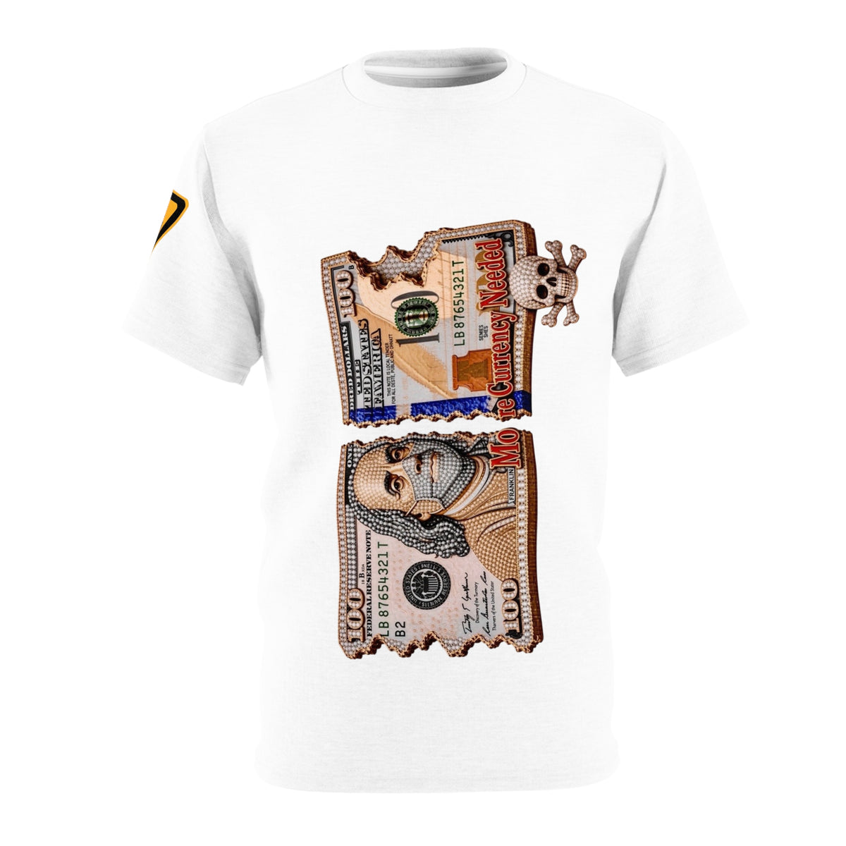 Currency Needed Money Tear T-Shirt — Distressed 100 Bill Graphic Tee