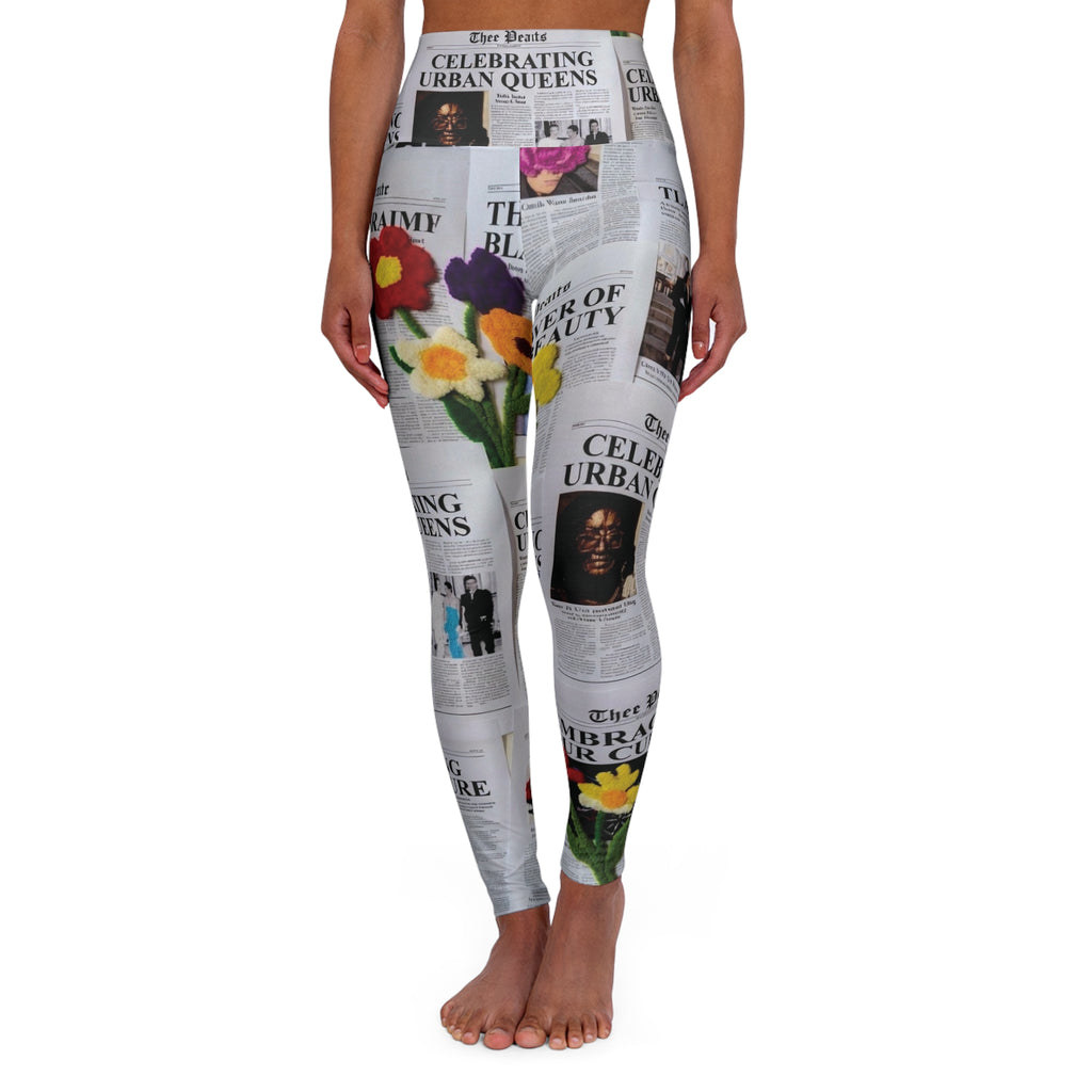 ” Urban Culture Vulture “ Newspaper Print Leggings