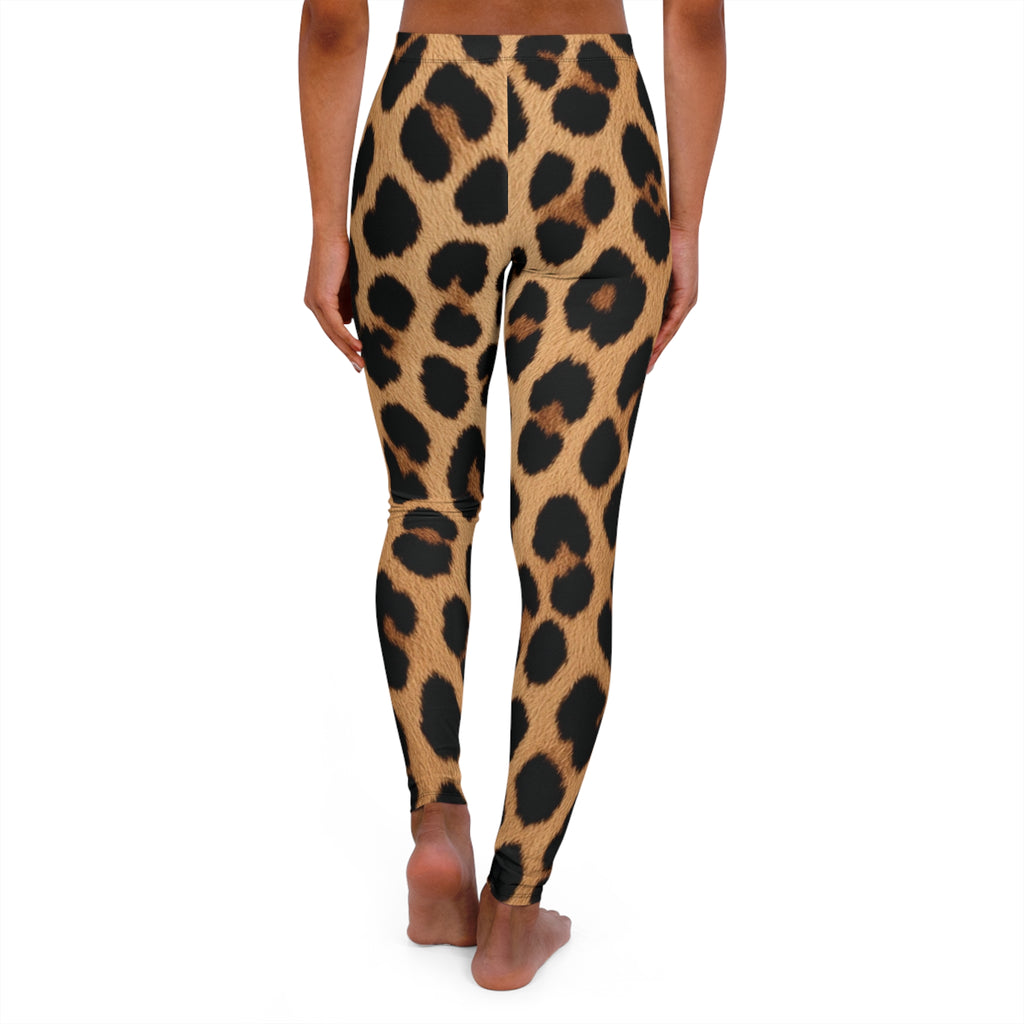 Modern Leopard Print Women's Leggings — Stretchy Spandex All-Over Print