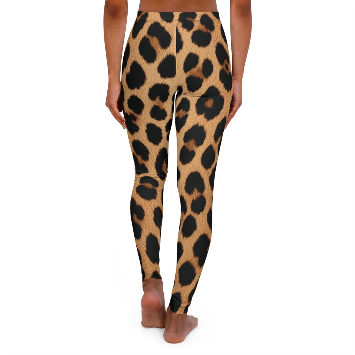 Modern Leopard Print Women's Leggings — Stretchy Spandex All-Over Print