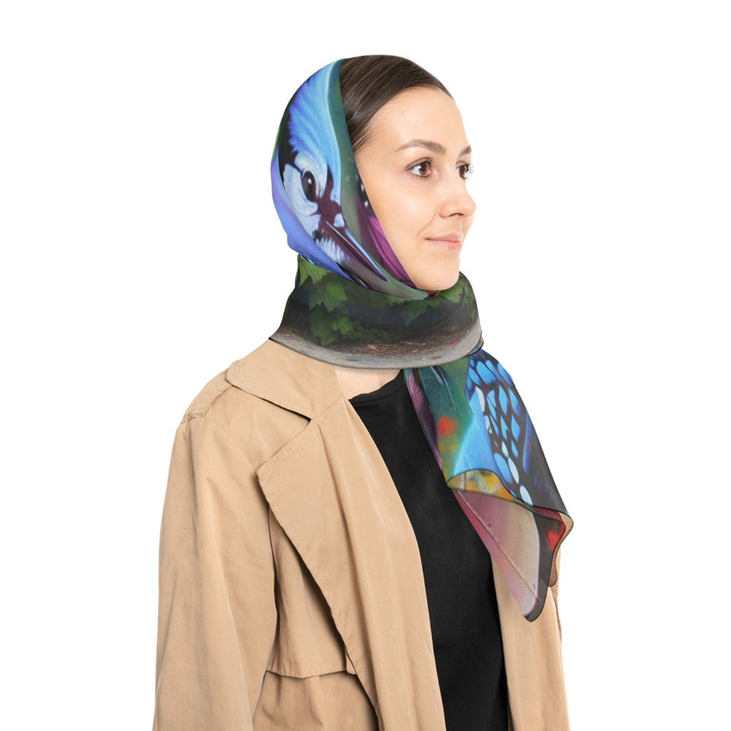 🚨” This That Booty Meat “⚠️Special Edition Caption ⚠️ —- Colorful Birds, Butterflies , Floral & Wildlife Graphic Silk-Feel Scarf