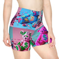 Colorful Money Bag Teddy Biker Shorts