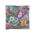 🚨” This That Booty Meat “⚠️Special Edition Caption ⚠️ —- Colorful Birds, Butterflies , Floral & Wildlife Graphic Silk-Feel Scarf
