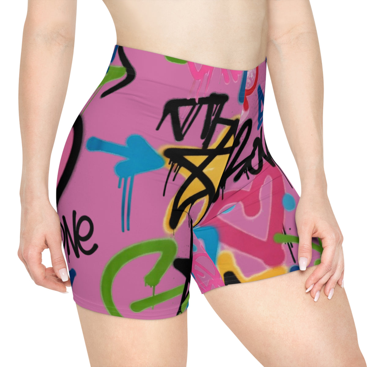 Graffiti Heart Biker Shorts —  Street Art Cycling Shorts