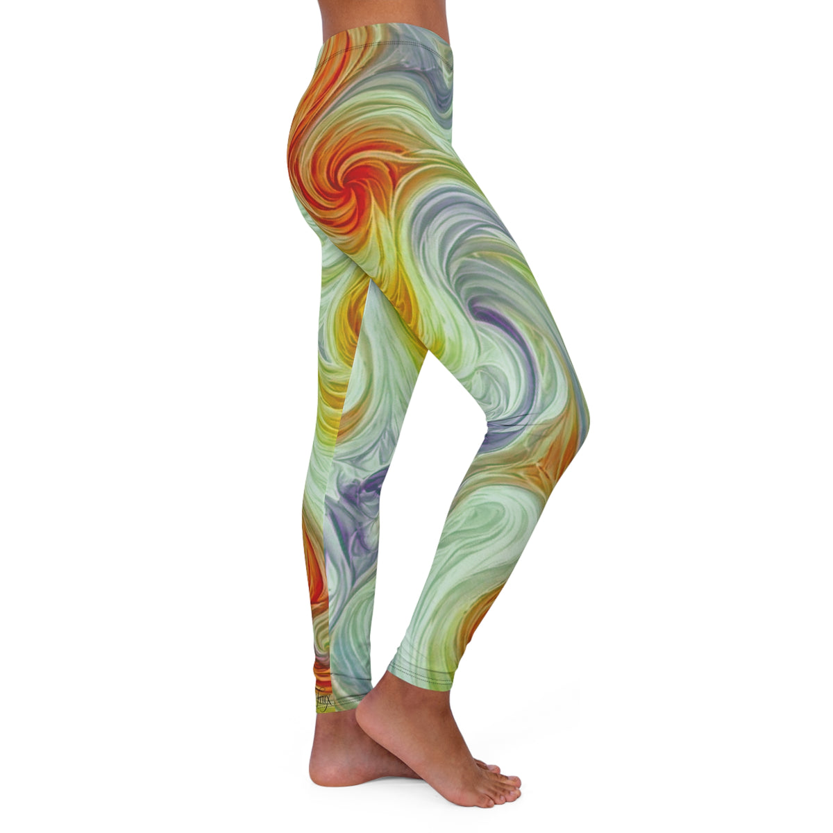 Swirl Watercolor Leggings — Colorful Marble Print Yoga & Everyday Leggings