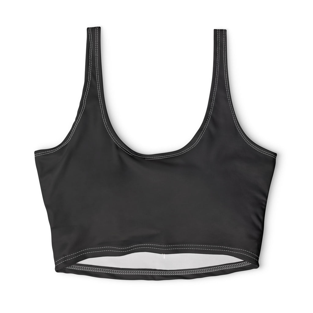 Exclamation Sports Bra —  Black Athletic Crop