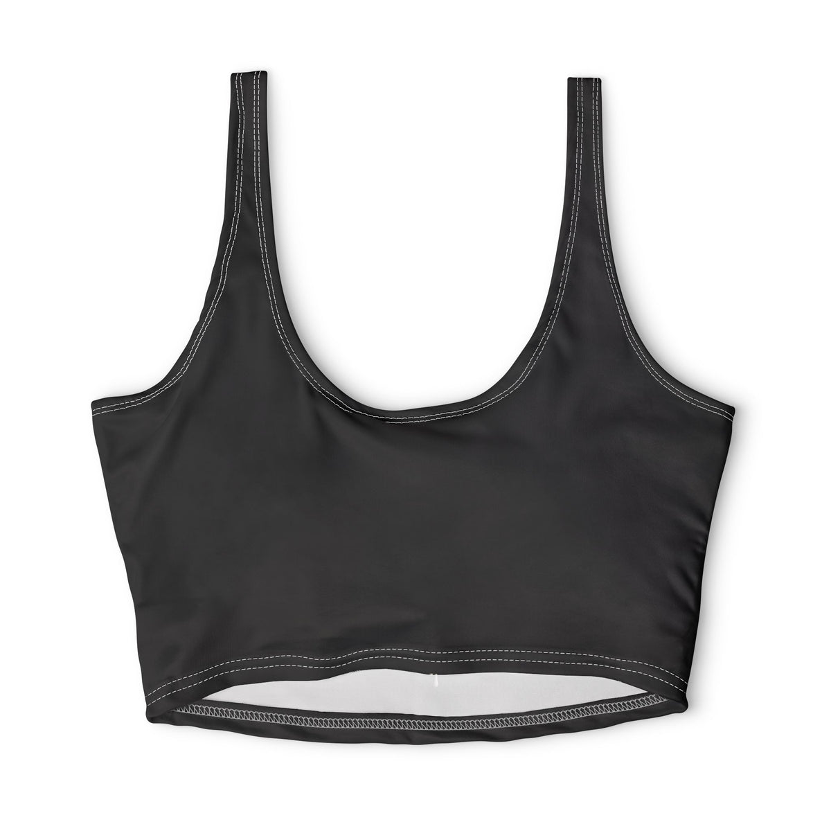 Exclamation Sports Bra —  Black Athletic Crop