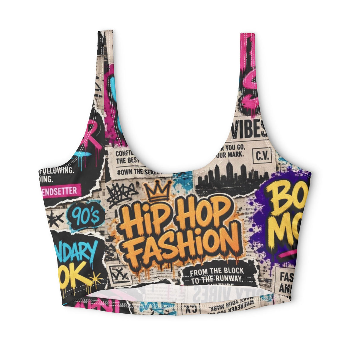 Graffiti City Vibes Sports Bra — Graffiti Hip-Hop Urban Vibes