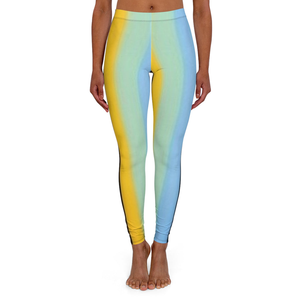 Pastel Ombre Leggings — Women’s Colorblock Spandex Yoga & Casual Leggings