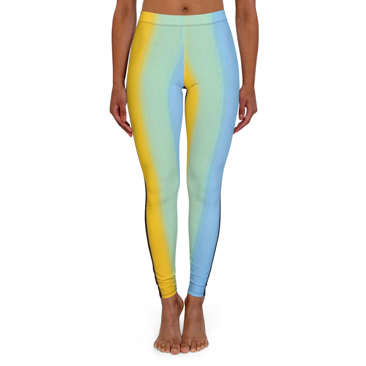 Pastel Ombre Leggings — Women’s Colorblock Spandex Yoga & Casual Leggings