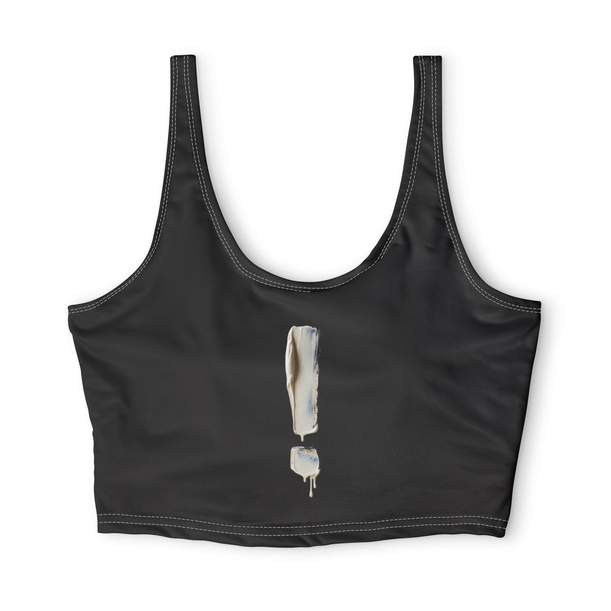 Exclamation Sports Bra —  Black Athletic Crop
