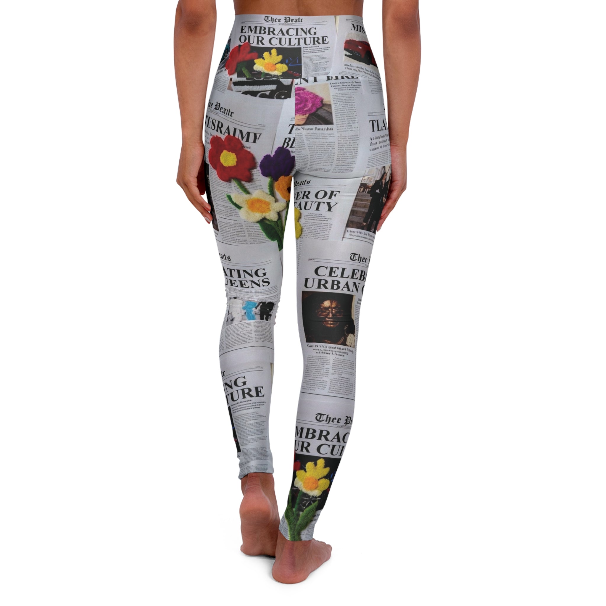” Urban Culture Vulture “ Newspaper Print Leggings