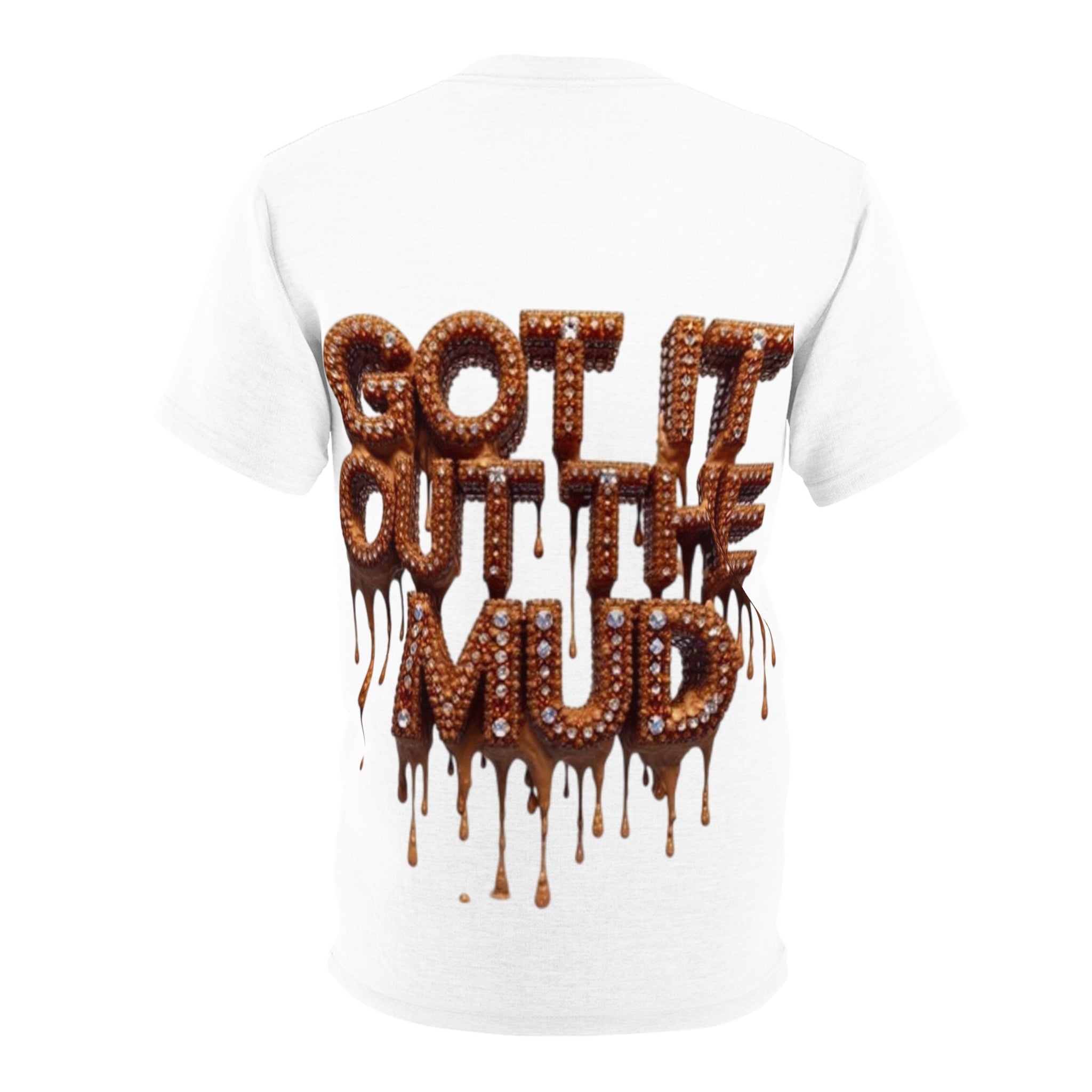 Got It Out The Mud Tee — Red Marble Statue Surreal Portrait T-Shirt