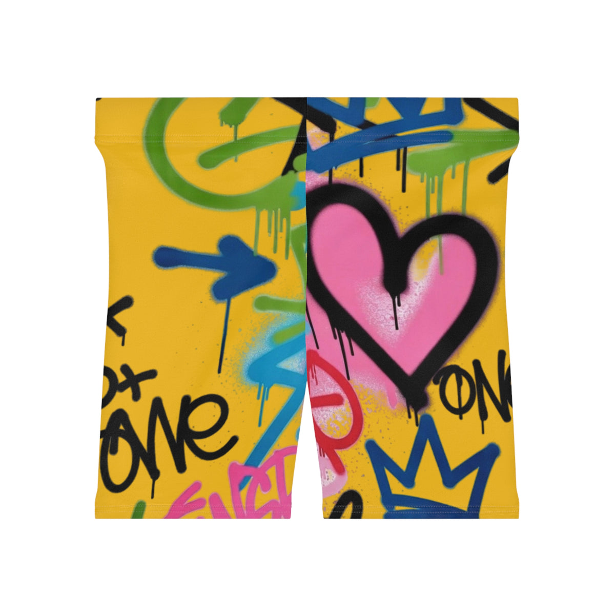 Graffiti Heart Biker Shorts —  Street Art Cycling Shorts