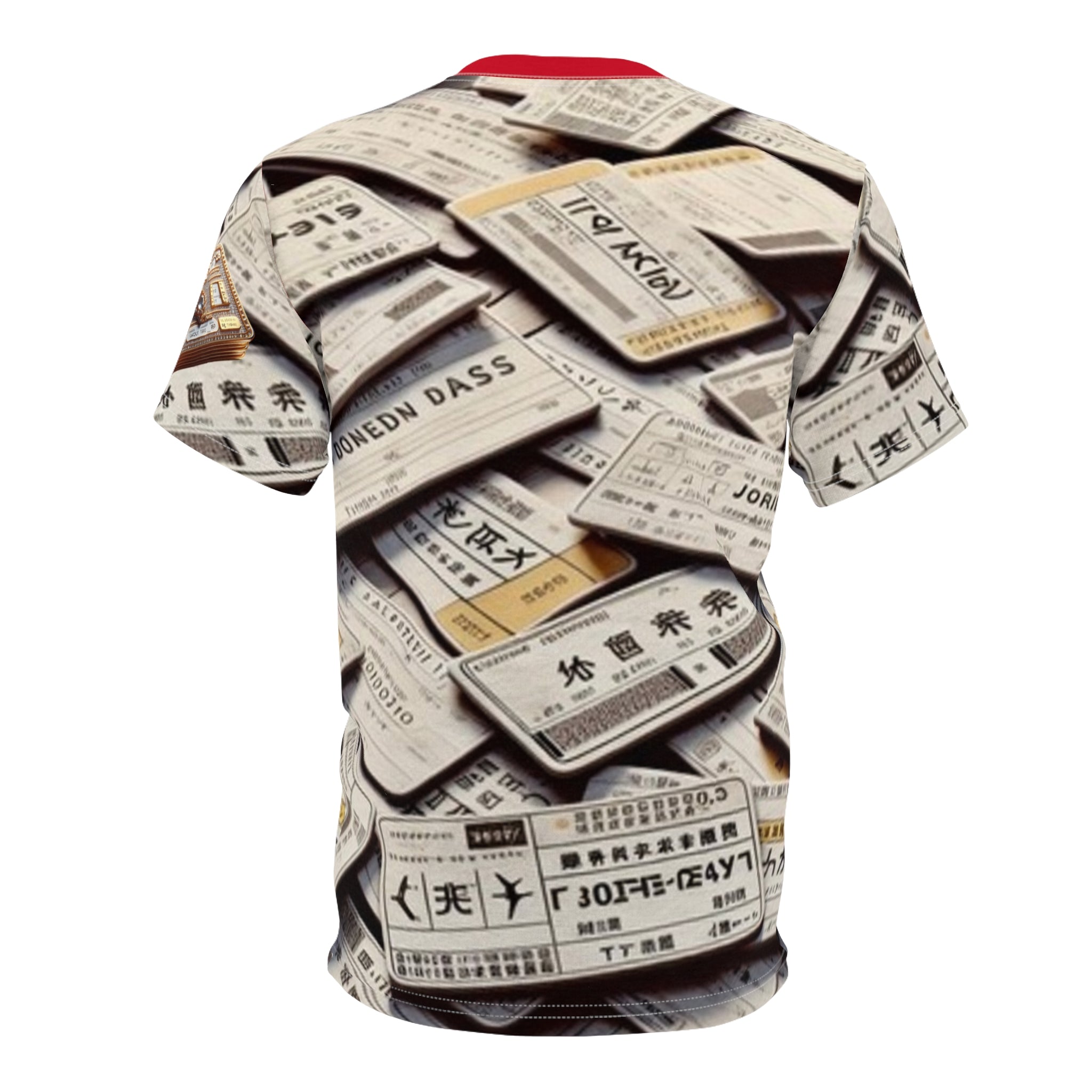 ” Bon Voyage “ Anchor Pendant Print Tee — All-Over Graphic Unisex Shirt