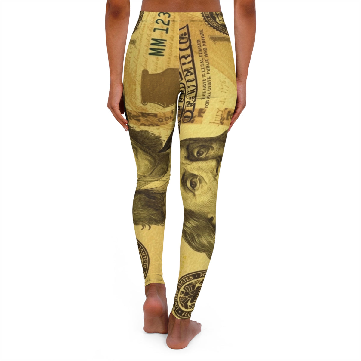 Money Print Leggings — Money Pattern  Leggings for Women