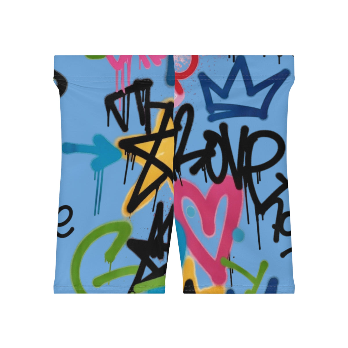 Graffiti Heart Biker Shorts —  Street Art Cycling Shorts