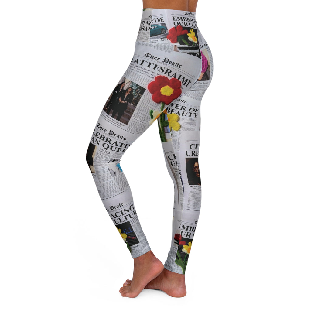 ” Urban Culture Vulture “ Newspaper Print Leggings