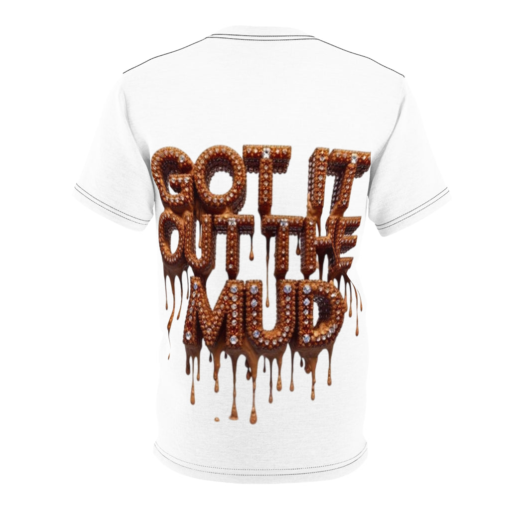 Got It Out The Mud Tee — Red Marble Statue Surreal Portrait T-Shirt