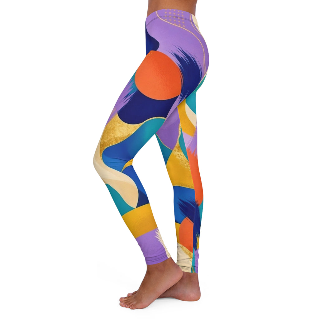Vibrant Color Splash Leggings — Vibrant All-Over-Print Yoga & Casual Leggings