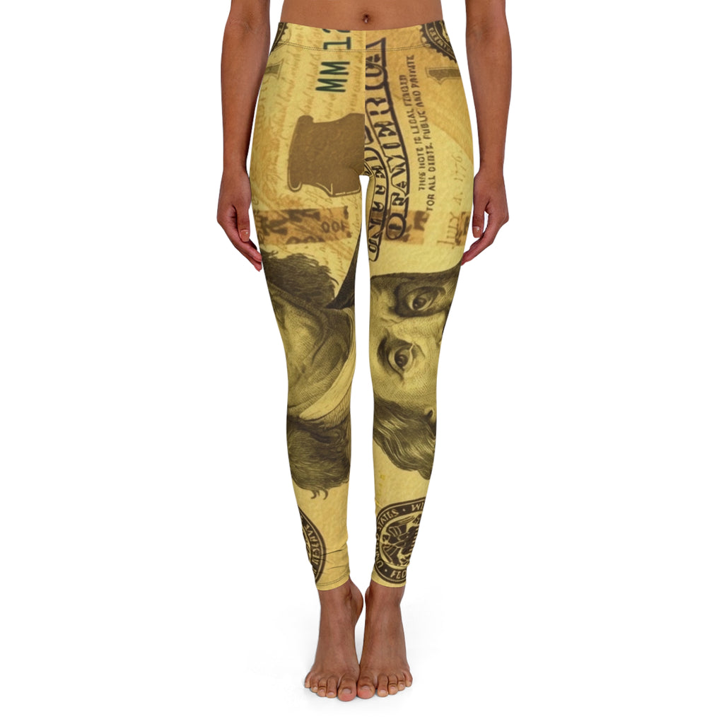 Money Print Leggings — Money Pattern  Leggings for Women