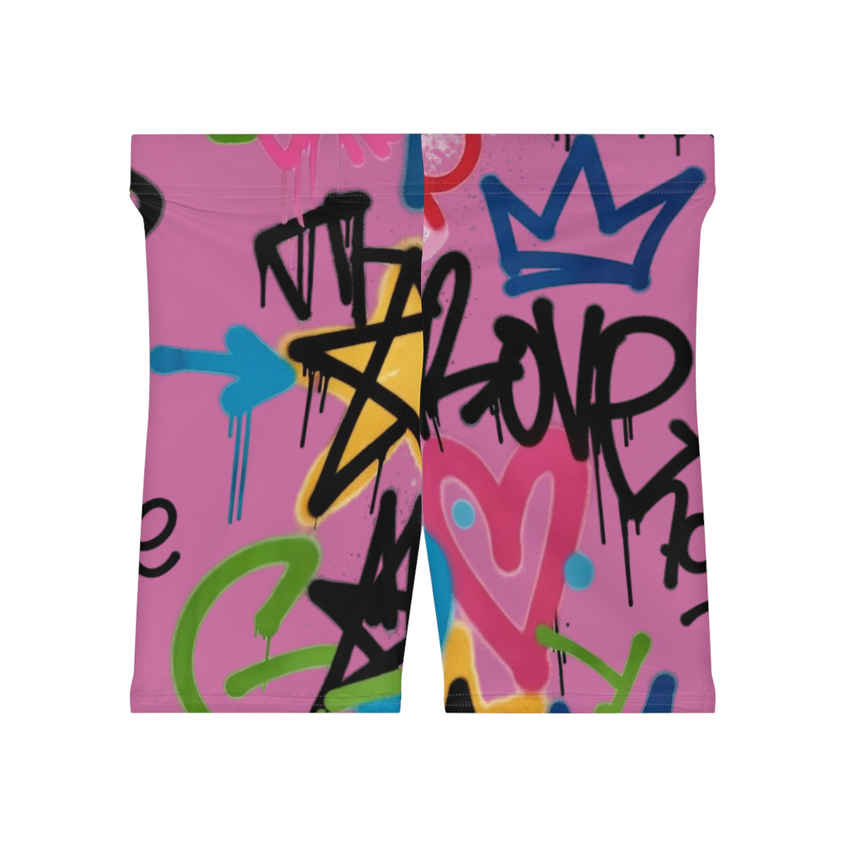 Graffiti Heart Biker Shorts —  Street Art Cycling Shorts