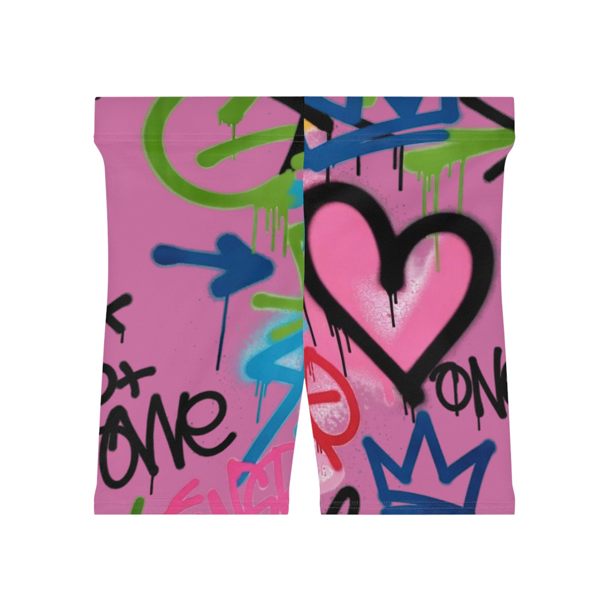 Graffiti Heart Biker Shorts —  Street Art Cycling Shorts