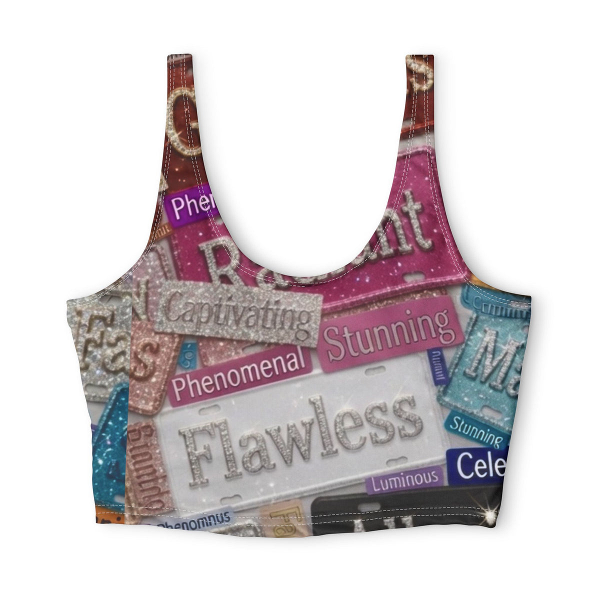 “ Tag Me, I’m It “ 
Affirmation Words Sports Bra