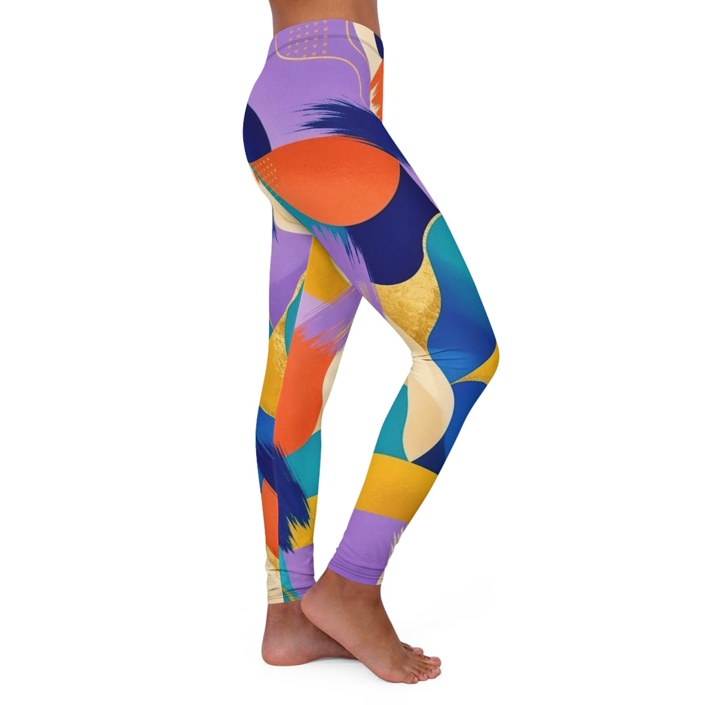 Vibrant Color Splash Leggings — Vibrant All-Over-Print Yoga & Casual Leggings
