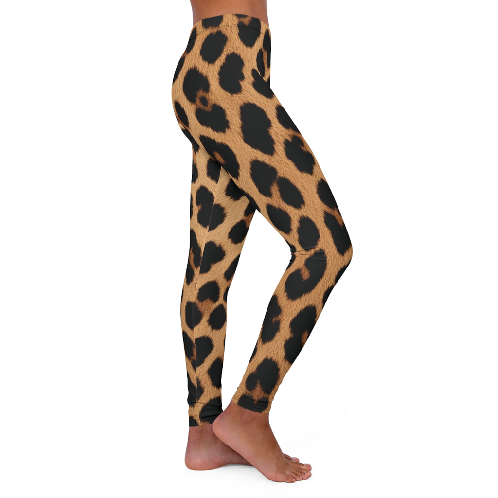 Modern Leopard Print Women's Leggings — Stretchy Spandex All-Over Print