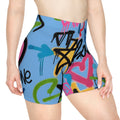 Graffiti Heart Biker Shorts —  Street Art Cycling Shorts