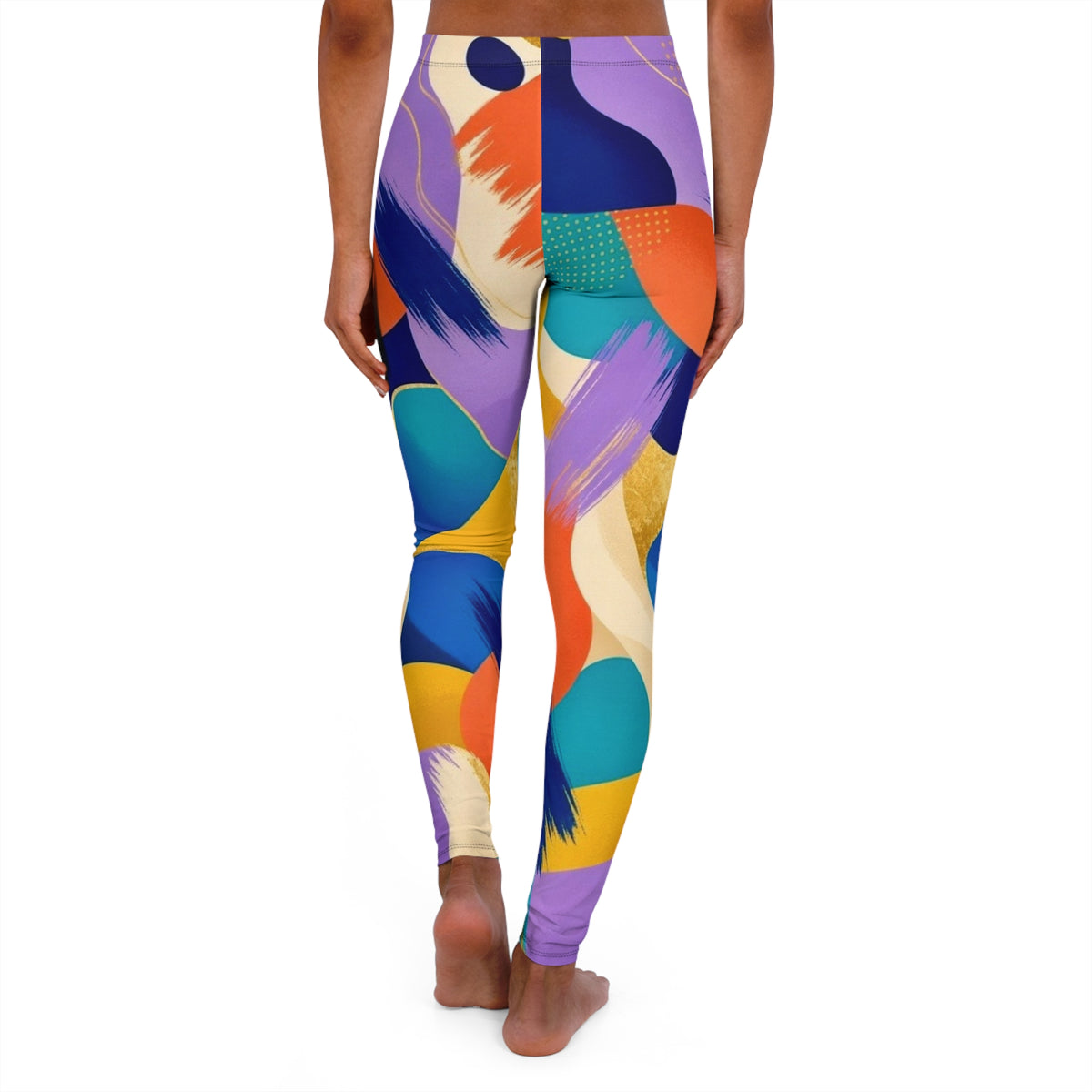 Vibrant Color Splash Leggings — Vibrant All-Over-Print Yoga & Casual Leggings
