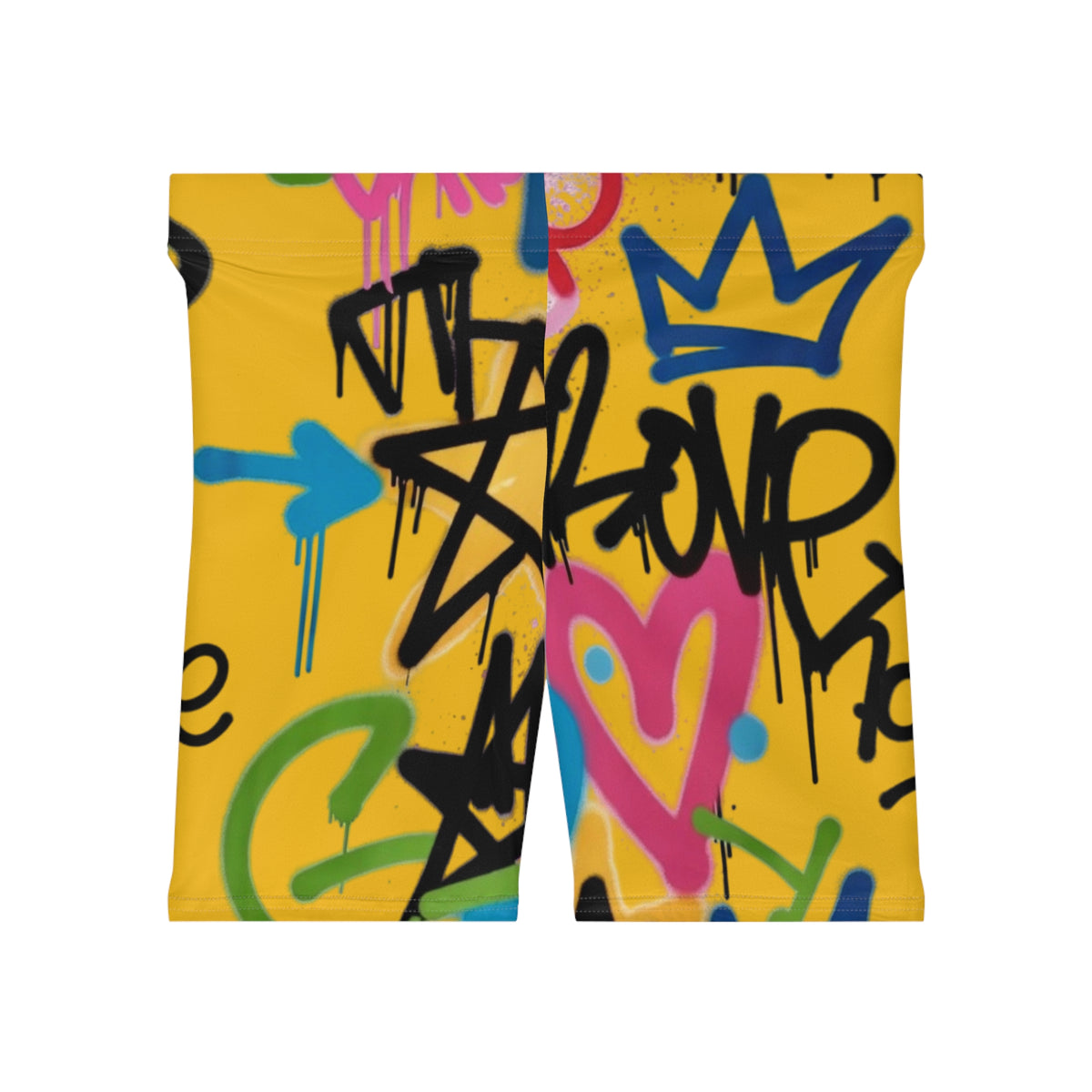 Graffiti Heart Biker Shorts —  Street Art Cycling Shorts