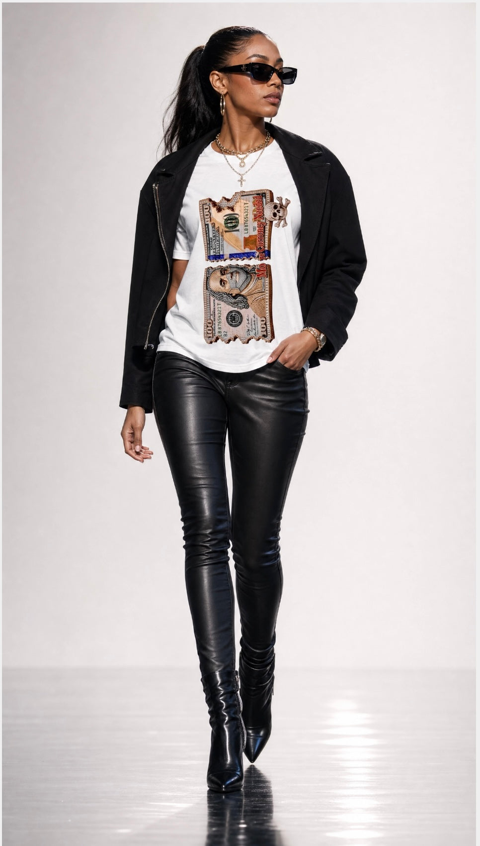Currency Needed Money Tear T-Shirt — Distressed 100 Bill Graphic Tee